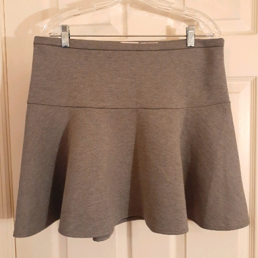 Circle Cut Skater Skirt | Size 12 | Gray